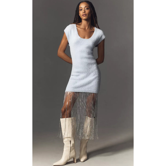 anthropologie blue sweater dress By Anthropologie The Gemini Twofer Sweater + Dress Set In Blue